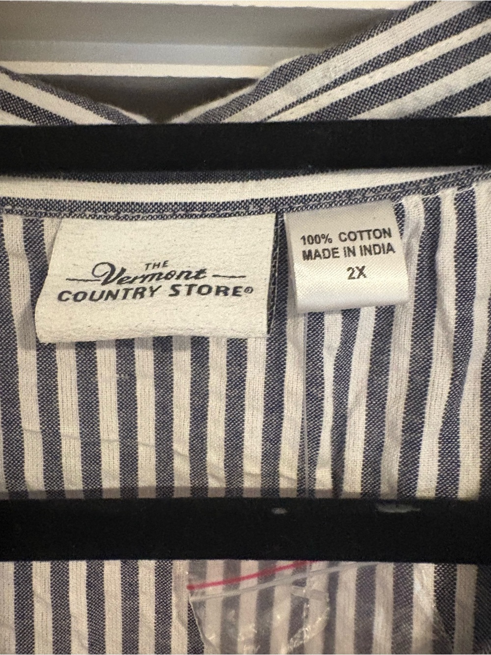 Vermont Country Store Seersucker Tiered Maxi Shirt Dress Striped Coastal Grandma - Picture 6 of 12